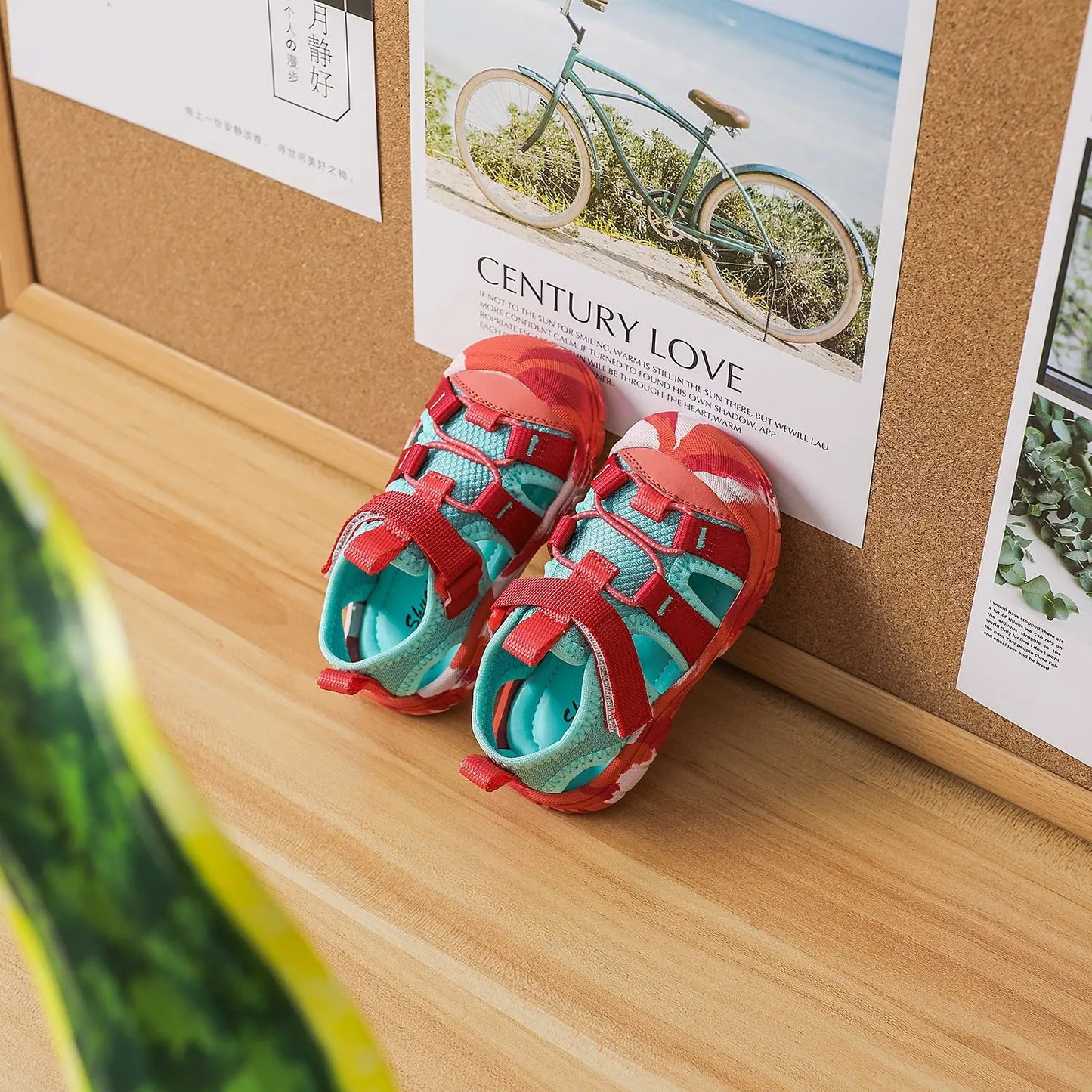 Baby Camouflage Sandals Boys Anti-kick Anti-slip Sport Sandals Girls Breathable Mesh Sandals