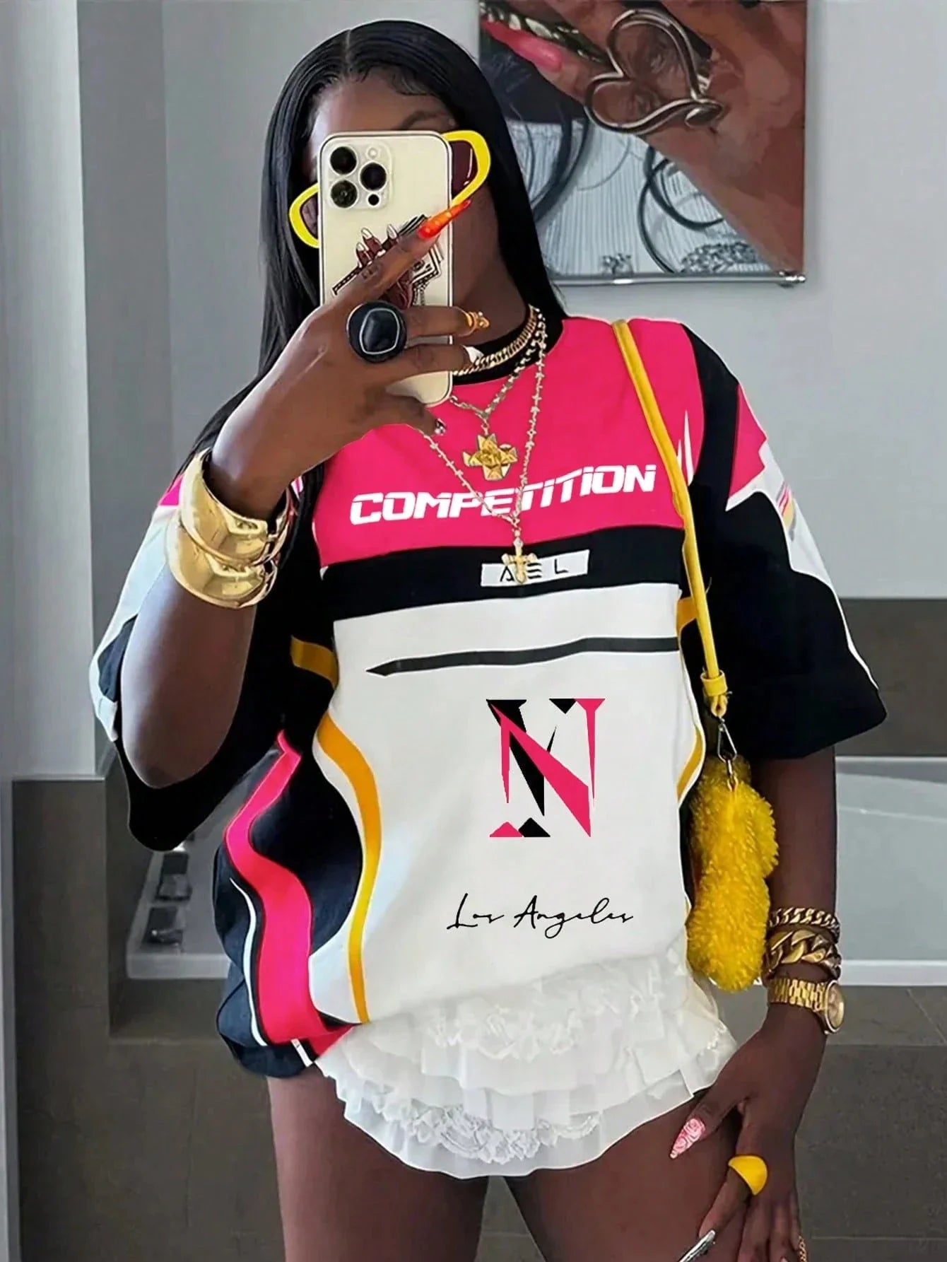 2025 New Women New Racing T-Shirt Street Y2K Hip-Hop Oversized Breathable Quick Drying Jersey Motorcycle Fashion Versatile Shirt