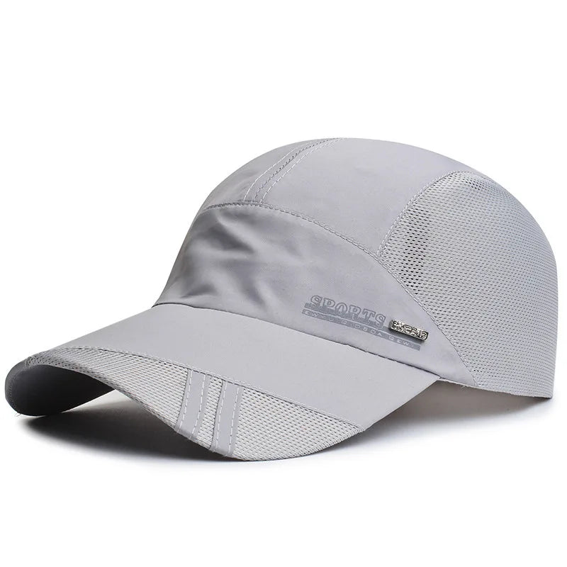 Summer Thin Men's Hat Sweat-absorbing Net Hat Breathable Outdoor Suhade Fishing Hat Sunscreen Baseball Cap Breathable Adjustable