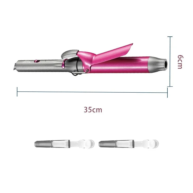 Ceramic Curling Iron 1 Barrel Hair Curler for Hair Rotating Produces Classic Curls for Use on Short Medium and Long Hair