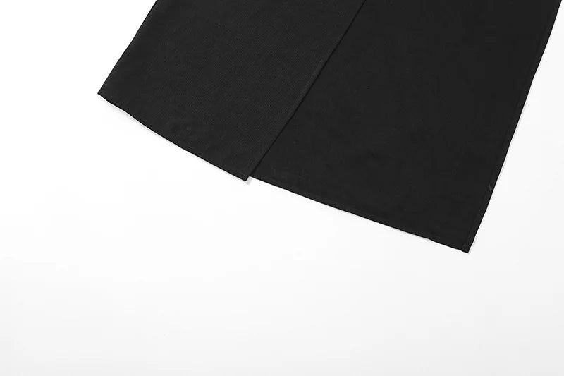 Gothic Skirts Goth Dark Techwear Patchwork Sexy Mini Women Grunge Irregular Hem High Waist Cargo Skirt Hip Hop Black Summer 2023