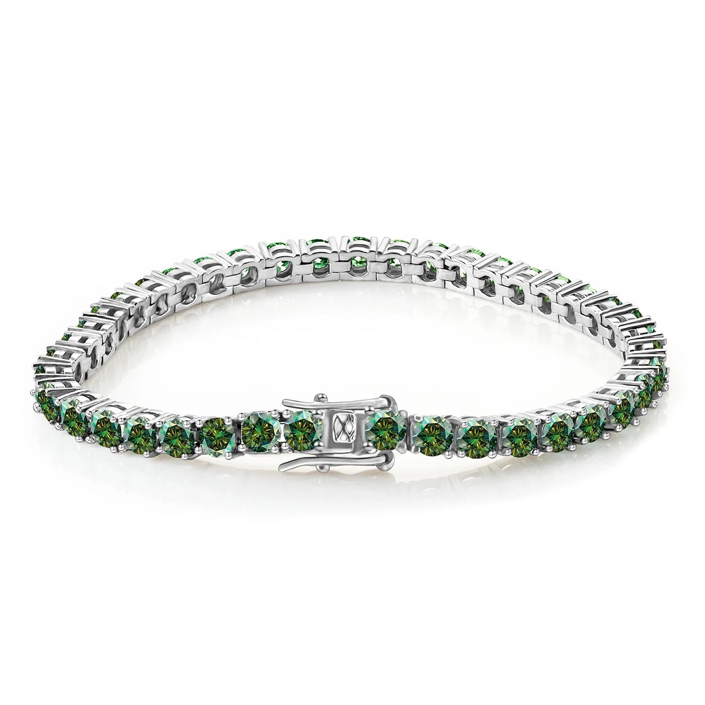 3mm Moissanite Tennis Bracelet Full Diamond GRA 925 Silver Plated 18k Wedding Party Jewelry Bracelets for Women Man