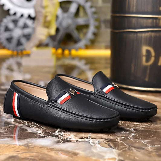 Loafers Men Casual PU Leather Loafers Mens Shoes Italian Comfortable Moccasins Luxury Formal Slip on Driving Shoes for Men