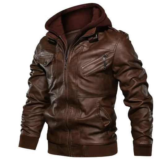 Customizable Men's Leather Jackets Autumn Casual Motorcycle PU Jacket Biker Leather Coats Brand Clothing Suit Jackets EU Size