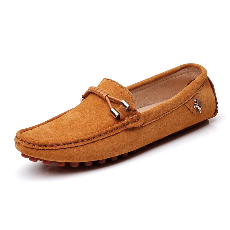 Size 48 Loafers Men Luxury Brand Moccasins Shoes Men Suede Leather Loafers Shoes Slip on Non-slip Driving Loafers for Men