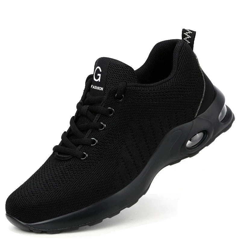 Summer Air Cushion Work Safety Shoes For Men Breathable Work Sneakers Steel Toe Shoes Anti-puncture Safety Protective Shoes