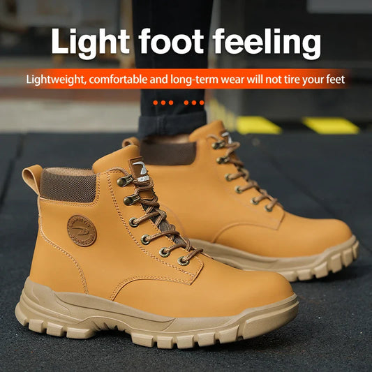 New Design Waterproof Safety Shoes Men Work Sneaker Steel Toe Shoes Puncture Proof Safety Boots Male Lightweight Work Shoes