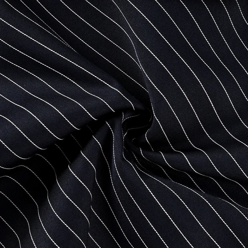 Elegant High Waist Stripe Shirt Dress Women 2025 Street Chic Long Sleeve Slim Dresses Female Office Single Breasted Dress