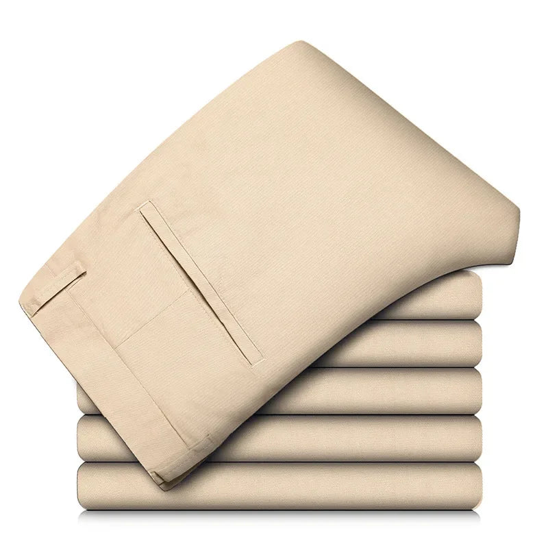 98% Cotton Men's Chinos & Casual Pants, Khaki Pants, Loose Straight , Streetwear Men ,Twill Pants, Tall Men STRAIGHT Trousers
