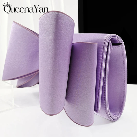 Fashion Newest Arrival Lilac Pointed Toe Women Heel Shoes Matching Bag Set for Ladies Wedding Party Pump