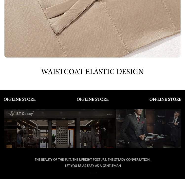 New 2 buttons on suit modern design mens office wear blazer coustime homme luxe Bead edge craftsmanship