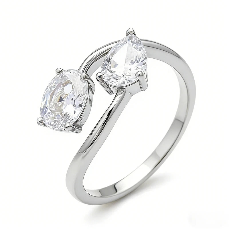 Full D Vvs1 6*8mm Moissanite Rings for Women Proposal Wedding Band 100% S925 Sterling Silver Jewelry Gifts High-quality