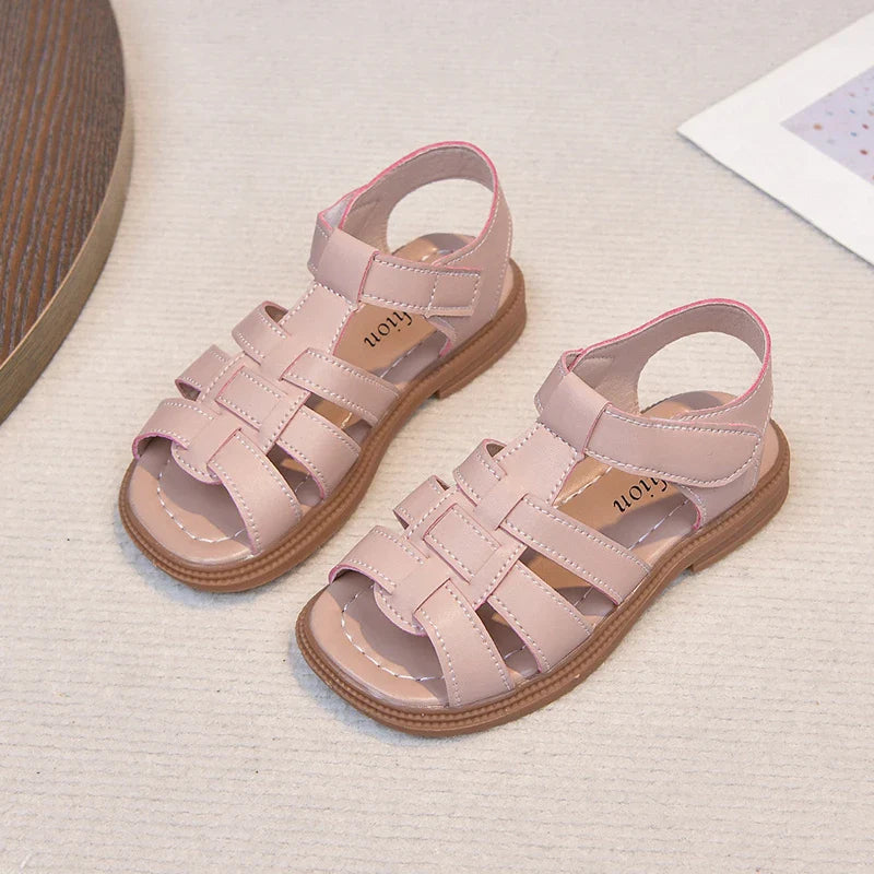 Kids Summer Sandals for Boys Girls Unisex Fashion Open Toes All Match Size 21-30 Children Beach Shoes Anti-skid Breathable Soft
