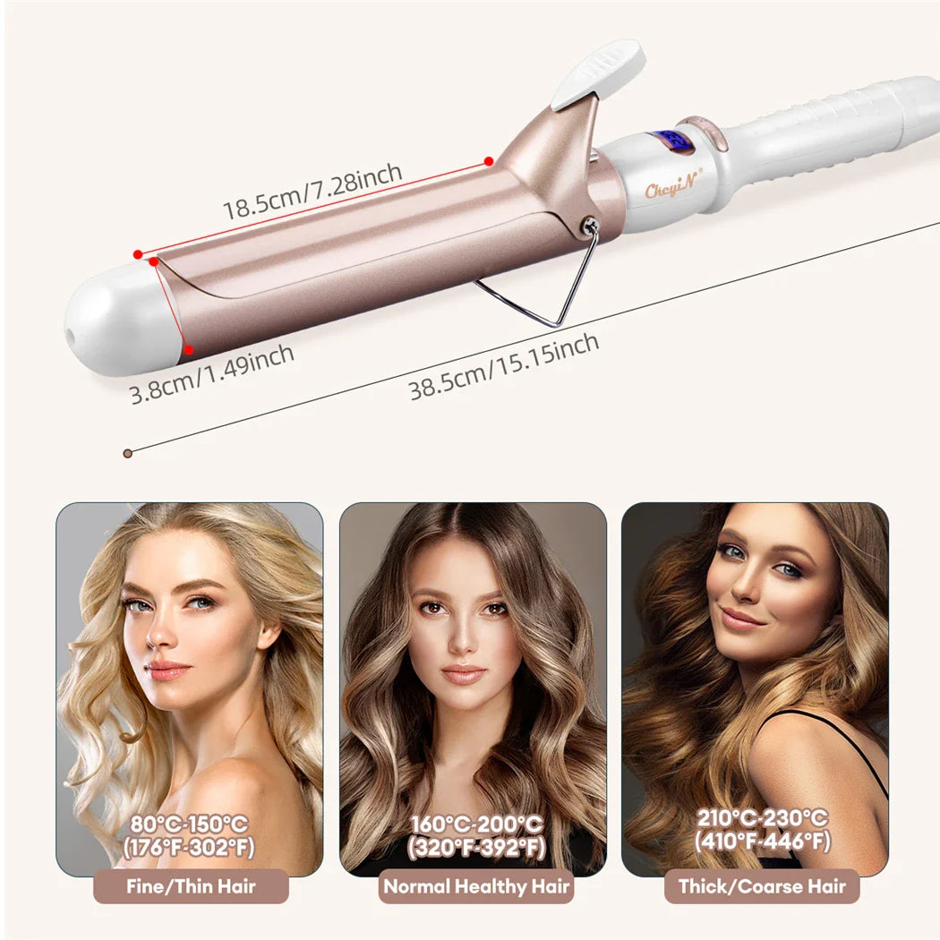 32mm 38mm Electric Hair Curler for Women Professional Ceramic Curling Iron Adjustable Temperature Hair Styling Tool