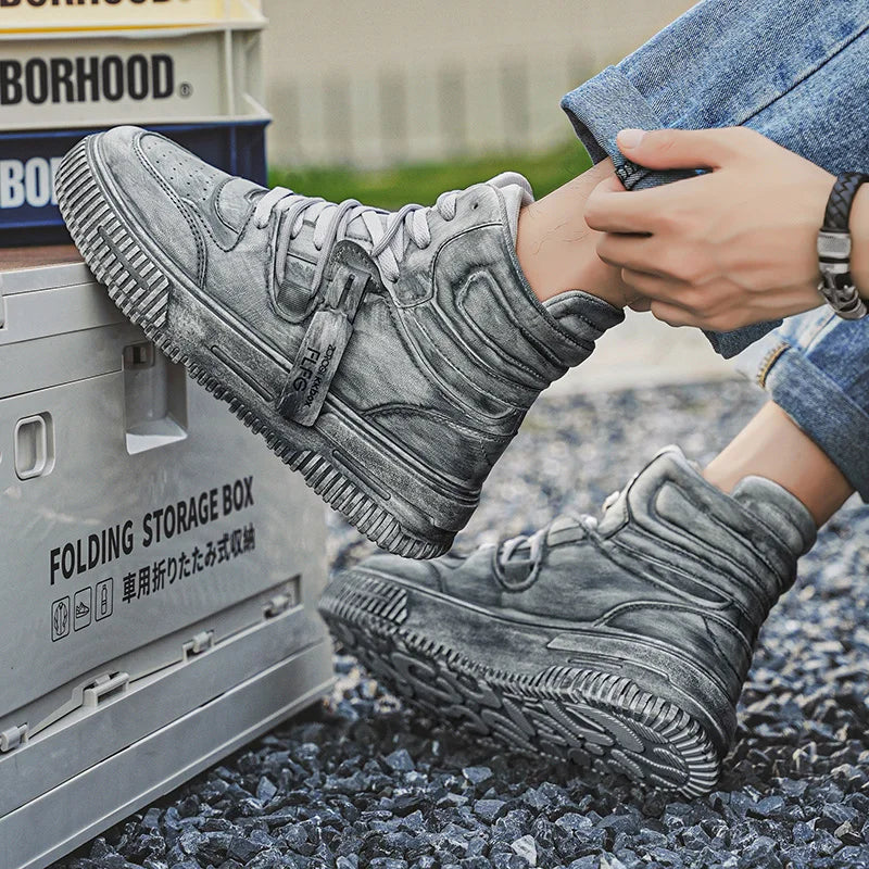 Retro Manga Men's Sneakers Soft Comfortable Non Slip Wear Resistant Sole Daily Casual Men's Shoes Preppy Versatile Holiday Gifts