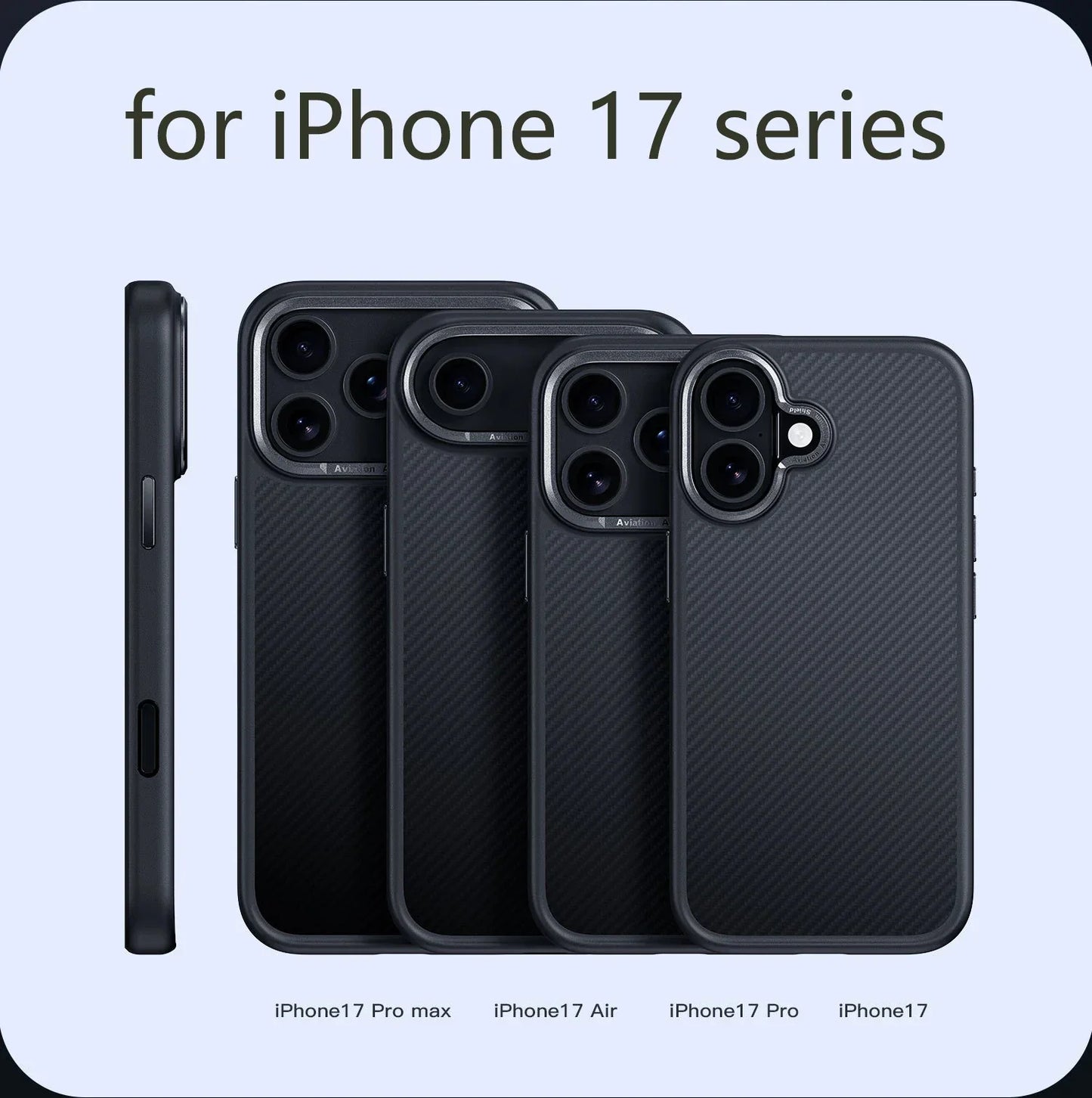 For 600D Kevlar Series iphone 17 pro case of aramid fiber anti-fall Case With Magnetic For iphone 17 pro max case