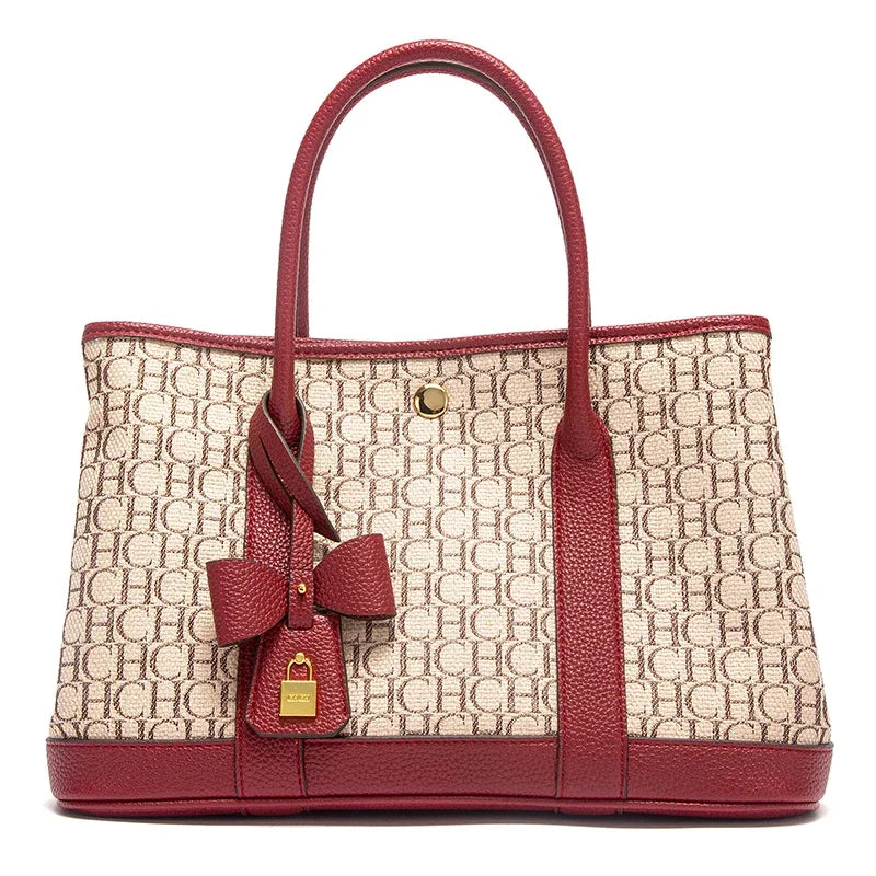 Woman Tote Bag Autumn New Fabric Splicing Handbag Convenient Carrying Mother Bag Commuter Women's Bag