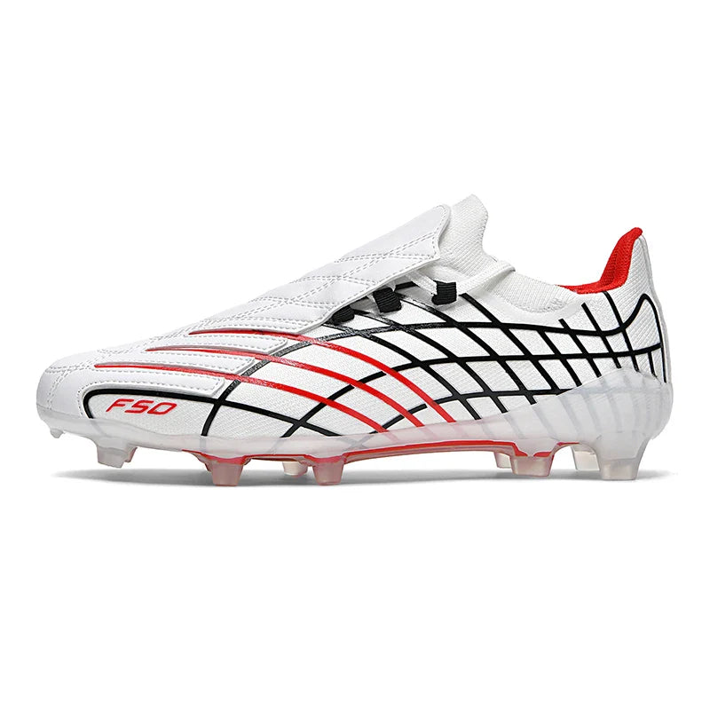 Pink-f50 Professional Mens Football Boots Boys Training Studded Fast Soccer Cleats Outdoor Non Slip Football Shoes Man 35-45
