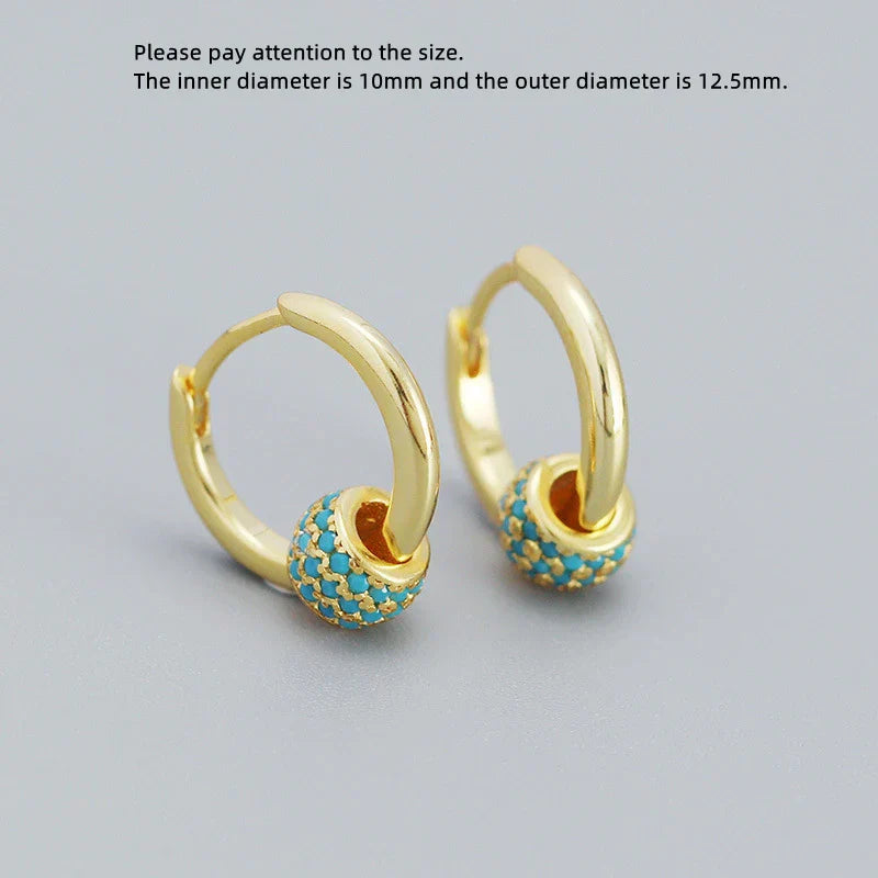925 Sterling Silver Earring Zircon Sun Flower Ear Ring Geometric Style Water Drop Ear Bone Cute Temperament Woman Girl Ear Jewel