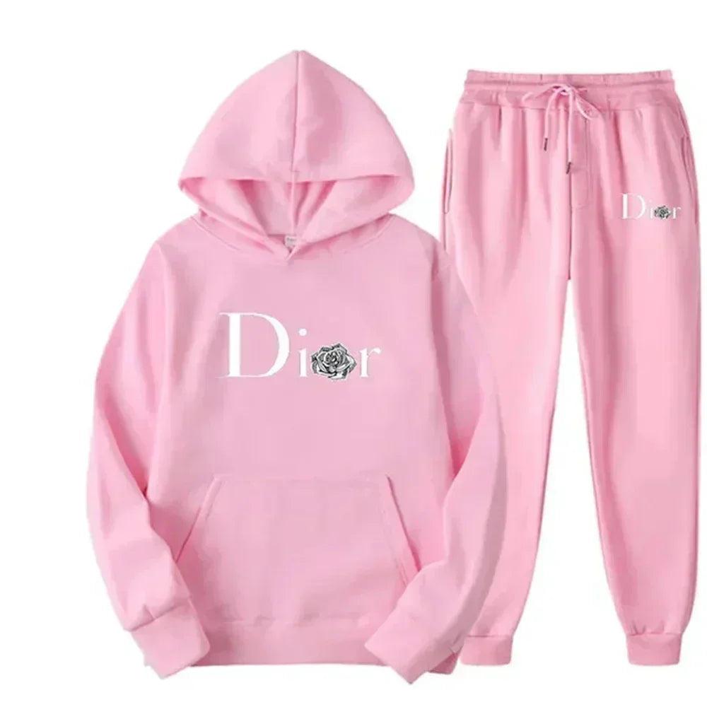New Men's Fashion Fitness Outdoor Jogging and Casual Sets, Autumn Two-piece Long-sleeved Sweatshirts and Sweatpants for Men