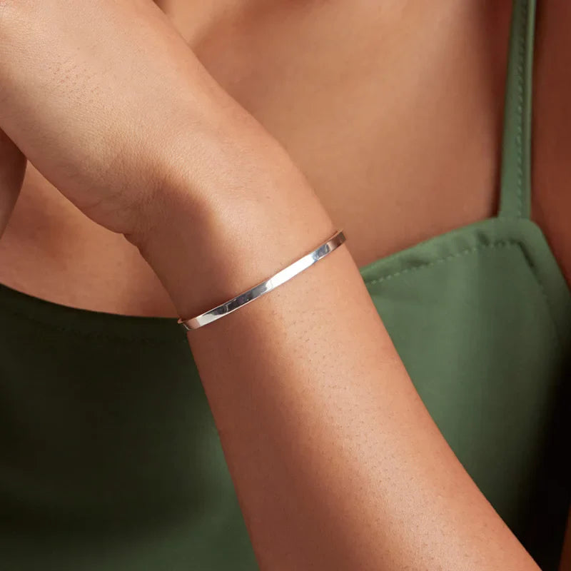 Engrave Courage Bangle "Nothing is impossible" Fashion Hot Sale 925 Sterling Silver Jewelry for Man and Women SCB160