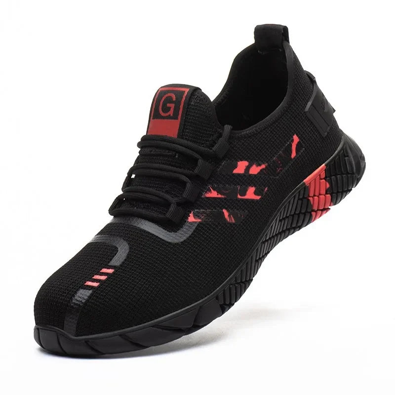 Work Sneakers Men's Safety Shoes Construction steel toe work Shoes Safety boots Men's shoes Puncture proof work summer Kevlar