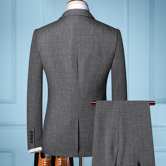 Suit Men's Fashionable Business Banquet, Trendy Singer, Grid Host, Casual Wedding Banquet Dress, Male Star Performance Suit