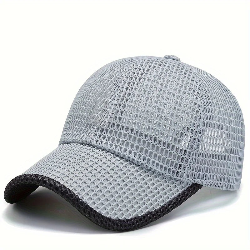 Quick-Dry Unisex Mesh Trucker Cap - Adjustable, Lightweight & Breathable - Ideal for Outdoor Sports, Running, Hiking, Jogging