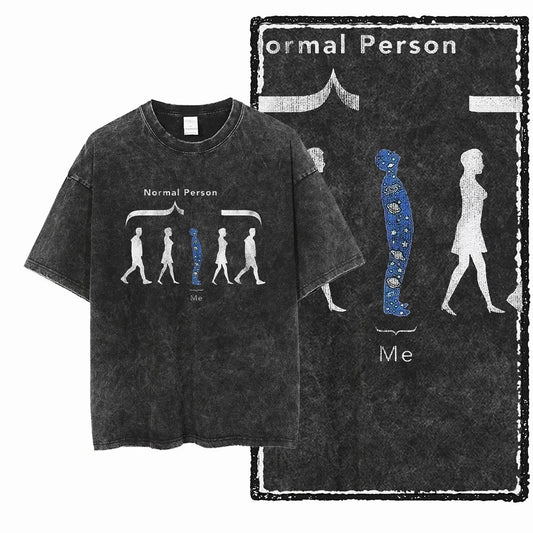 ZF STREETWEAR Printed Cotton Acid Washed Exclusive Graphic Unisex T Shirt Cool Vintage retro Men Tshirts Big Size Tee for men