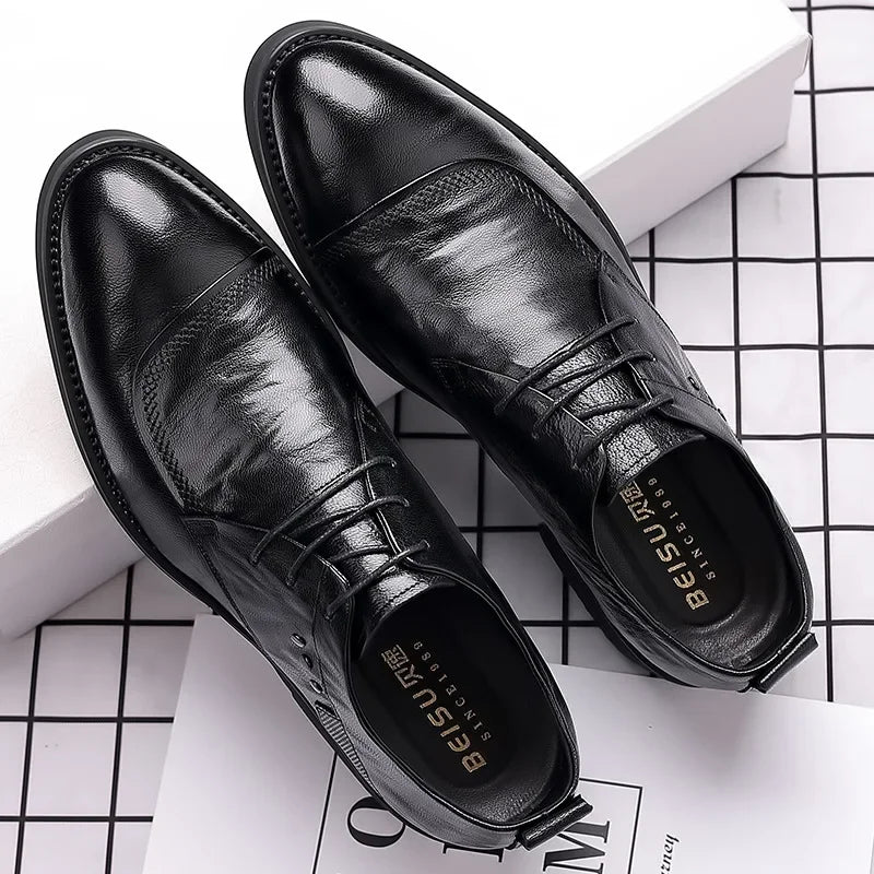 Dress Shoes Men Shoes Men's Genuine Leather Business Formal Oxfords Footwear Man High Quality Leather Loafers Zapatos Hombre