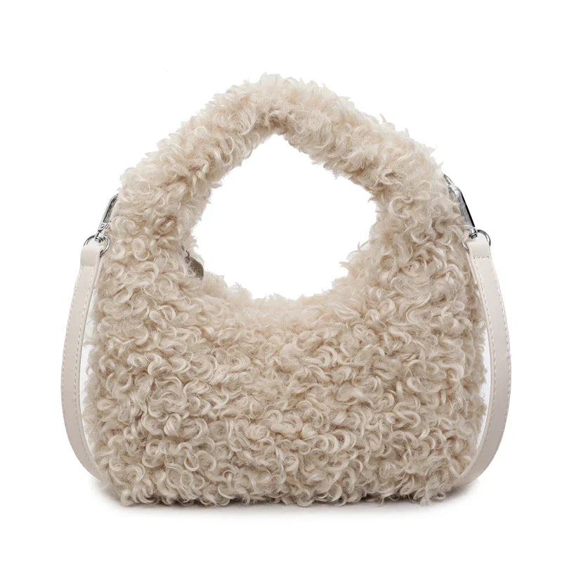Plush Sweet Shoulder Bags for Women Cute Autumn and Winter 2025 New Versatile Fashion Large Capacity Women's Handbags