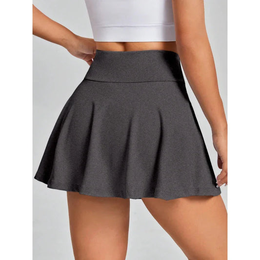 Women's Half-Body Skirt Summer Holiday Style Solid Colour Pleated Skirt High Waist Knitted Milk Silk Fabric Half Body Skirt