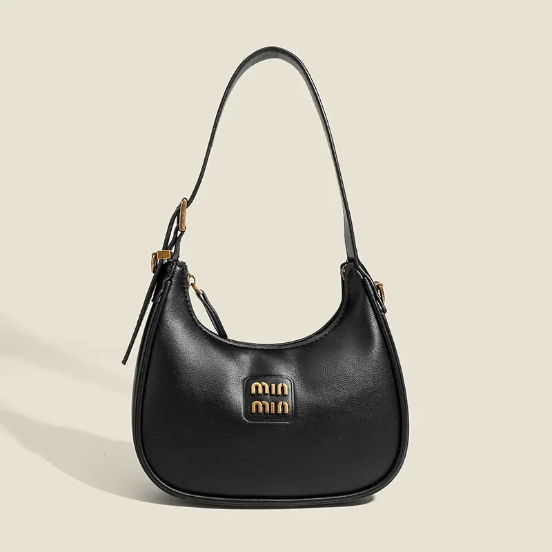 Bolsa de Ombro 2025 para Mulher - Bolsa Tote Casual em Formato de Dumpling com Alça de Mão - Lançamento 2025 - Estilo Retrô Elegante - Bolsa Transversal