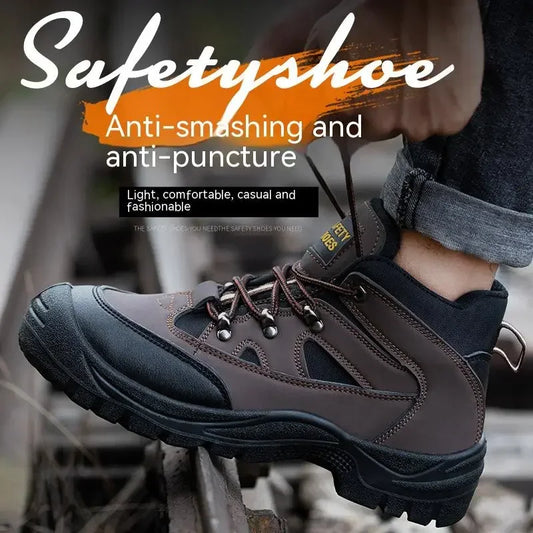 Lightweight Men Safety Botas Men Work Safety Shoes Anti-puncture Steel Toe Cap Non Slip Work Sneakers Male Indestructible Boots