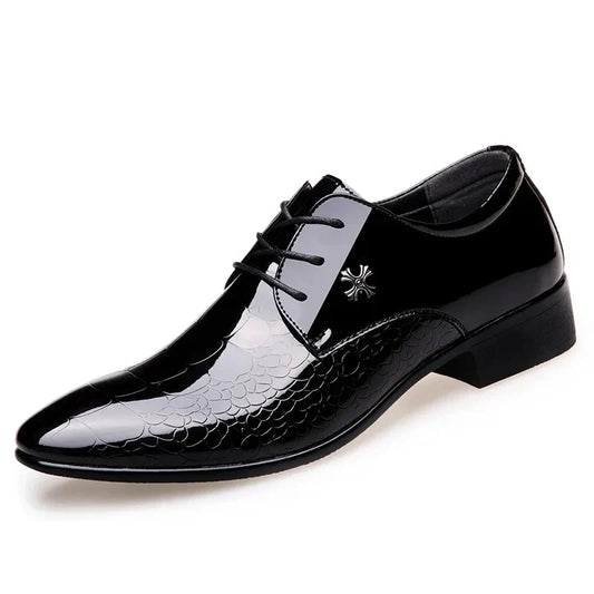 Men's Leather Shoes Black Soft Leather Soft Bottom Spring And Autumn Best Man Men's Business Formal Wear plus size 38-48
