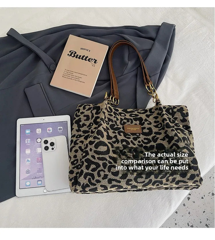 Best Selling Women's Bag, Retro Leopard Print Single Armpit Shoulder Bag, Large Capacity Tote Bag, Daily Handbag Women Shopping