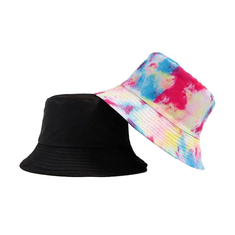 New Street Graffiti Men's Bucket Hat Double-Sided Hip Hop Outdoor Women Caps Beach Sun Protect Fishing Unisex Bonnet