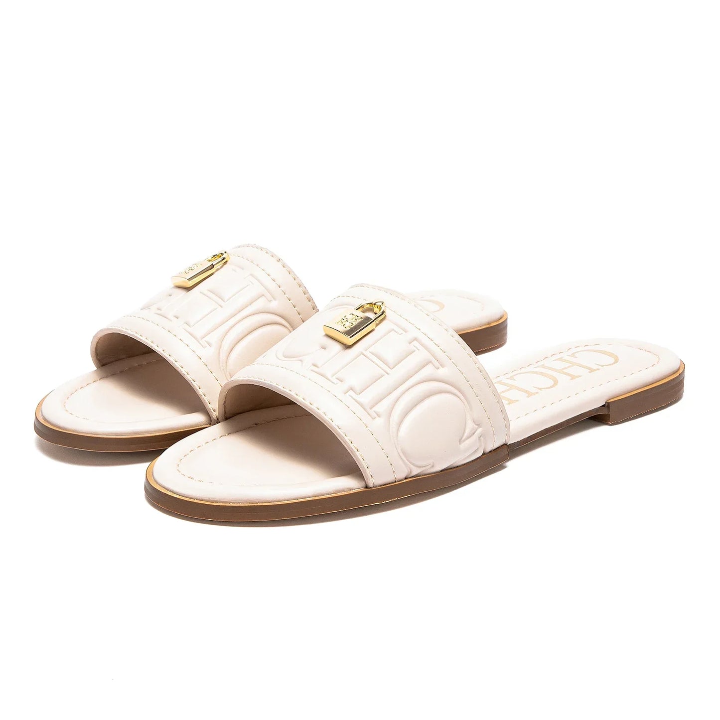 Woman Flat Shoes Summer New Solid Color Embossed Sandals Simple Fashion Slippers For Girl Students Shoes