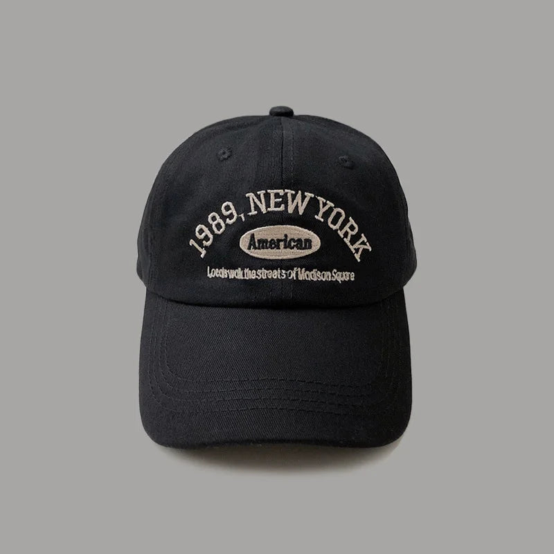 Retro Letter Embroidery Baseball Cap for Men and Women Curved Brim Hat Summer Outdoor Soft Top Caps Casual Snapback Sun Hats