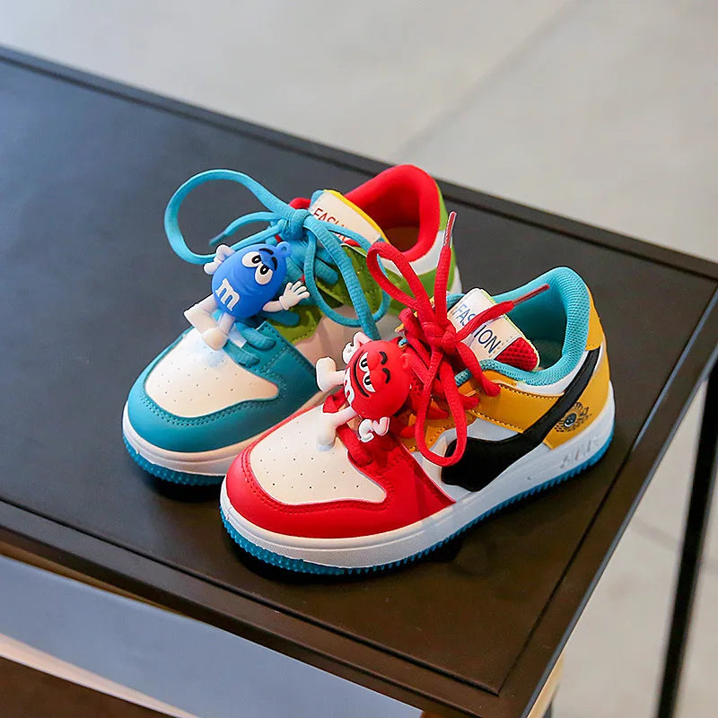 Boys Girls Sneaker Board Shoes Children Casual Shoes New Four Seasons Kids Single Sneaker Mandarin Ducks Basketball Sports Shoes
