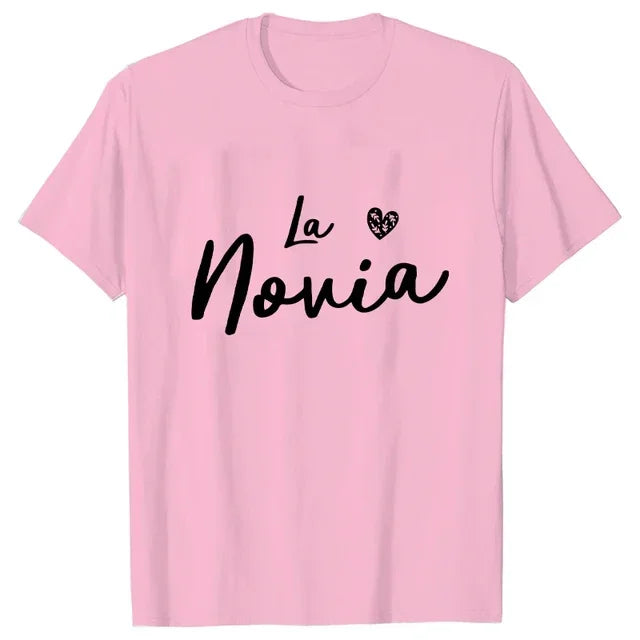 Team Bride T-shirt Spanish Girls Single Farewell Bachelorette Shirt Hen Party Tees Future Bride Squad Tshirt Bridal Wedding Tops