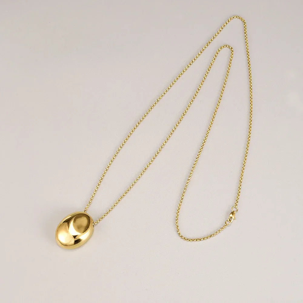 L248 Factory wholesale water drop geometric ins style individual minimalist light luxury sweater chain necklace available for co