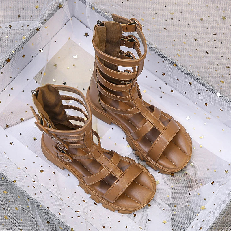Girls' Shoes Princess Shoes 2026 Summer New Roman Shoes Children's Soft soled Student Performance Single Shoes Versatile Sandals