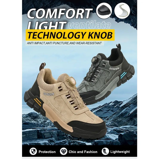 New men's safety shoes, puncture resistant work shoes, men's protective shoes, wear-resistant work boots Tactical Boots