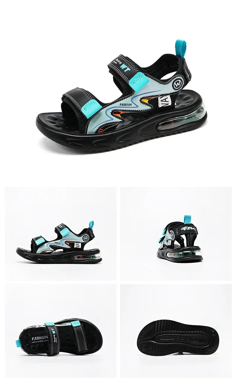 Summer Kids Sport Sandals Breathable Open-Toe Non-slip Casual Sandals for Boys Outdoor Activities