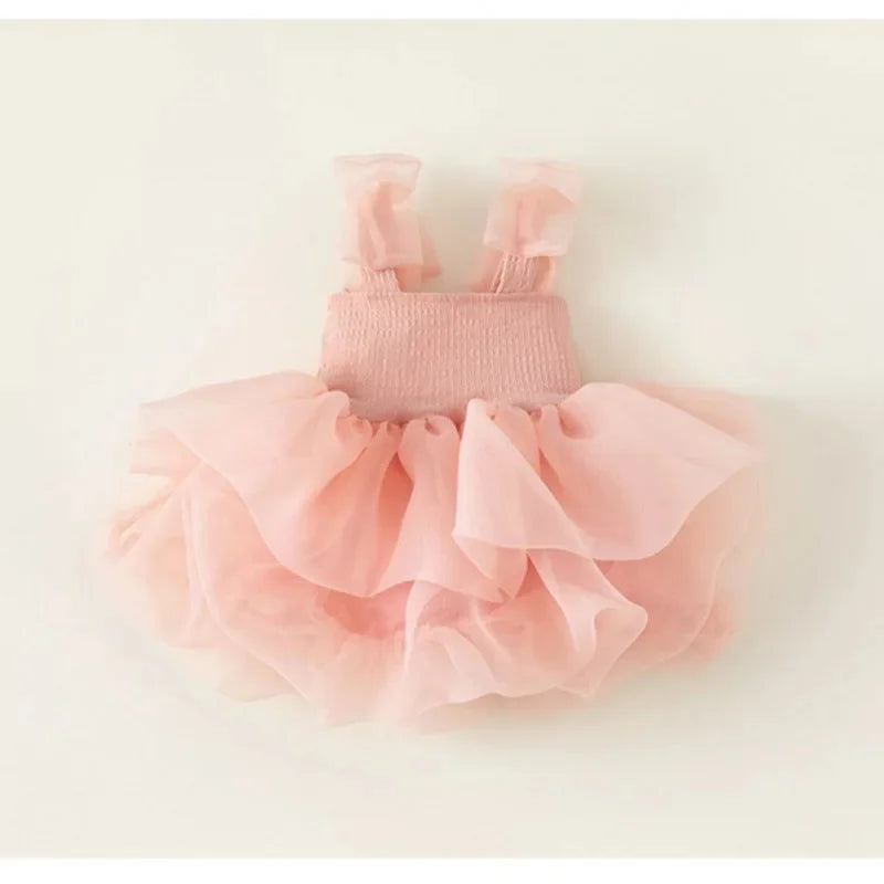 2026 New Sleeveless Summer Dress for Girls Puffy Tutu Dress Elegant Party Dresses Birthday Gift Gown Baby Girl Princess Dress