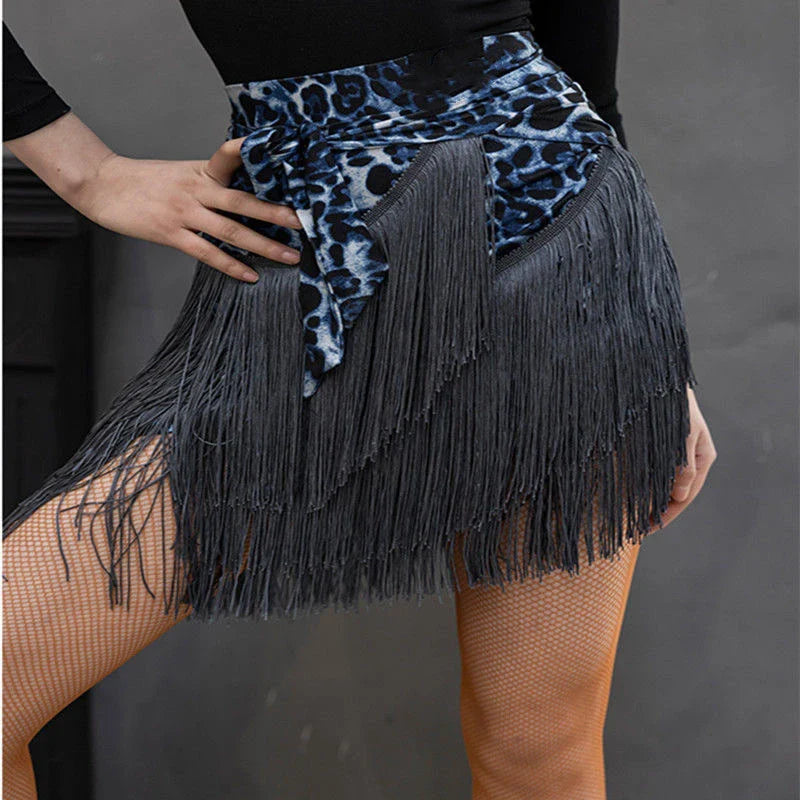 Adult Women's Latin Dance Practice Costume Skirt ter Ne Svel High Waist A-Line Long Dr Irregular Square Dance A...
