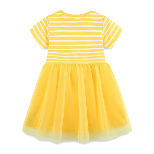 2-7T Summer Princess Girls Dresses Rabbits Kids Vestidos Party Birthday Baby Clothing Embroidery Dress Wedding