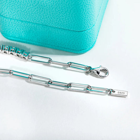 3mm Moissanite Tennis Bracelet On Hand 925 Sterling Silver Lab Created Diamond 16+4cm Adjustable Bracelets For Woman