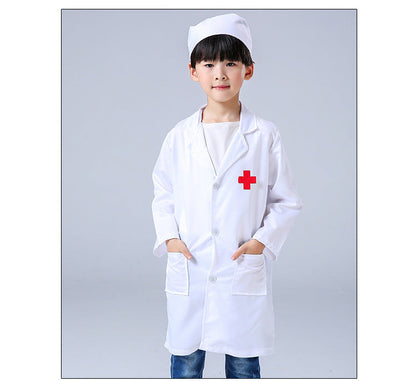 Kids Cosplay Clothes Boys Girls Doctor Nurse Uniforms Fancy toddler Christmas Xmas Role Play Costumes Party Wear doctor gown